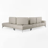 Sunset Contemporary Italian Grey Leather Right Facing Sectional Sofa