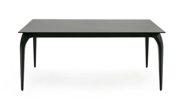 Modrest Suri Modern Black Ceramic Extendable 71" | 94 5" Dining Table Model VGYF-DT8937-BLK-DT