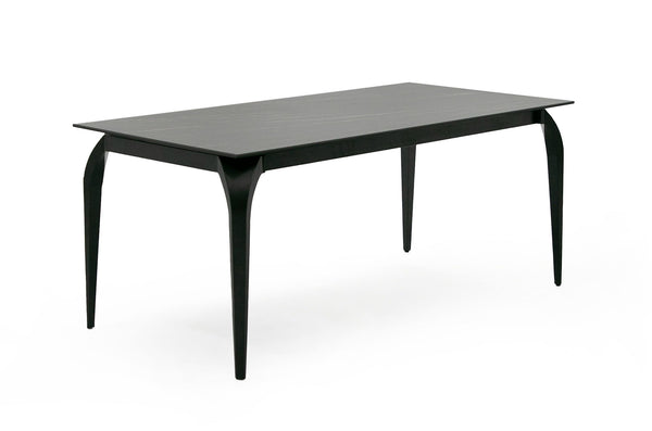Modrest Suri Modern Black Ceramic Extendable 71" | 94 5" Dining Table Model VGYF-DT8937-BLK-DT