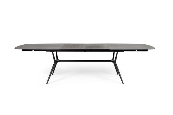 Modrest Suzie Modern Ceramic & Black Ash Extendable Dining Table Model VGDW3013-08