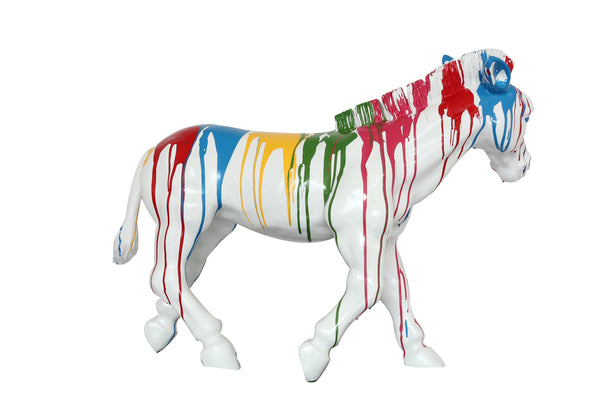 Modrest Rainbow Zebra Modern Sculpture Model VGTHSZ0435