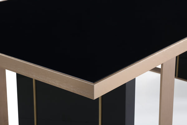 Cartier Modern Black & Rosegold Dining Table