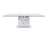 Modrest Edwin Modern Glass & Stainless Steel Dining Table Model VGVCT1828