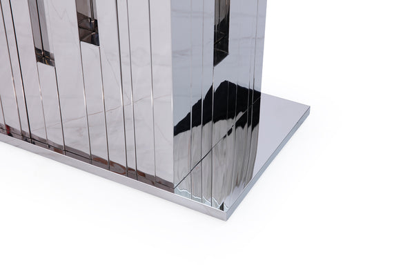 Modrest Edwin Modern Glass & Stainless Steel Dining Table Model VGVCT1828