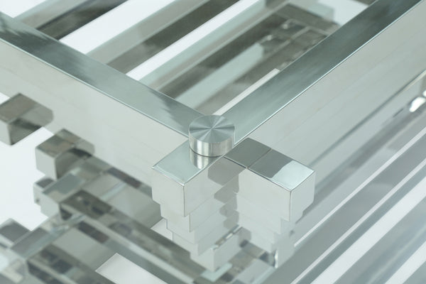 Modrest Crawford Modern Rectangular Glass Dining Table Model VGVCT8909-L