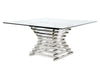 Modrest Crawford Contemporary Clear Glass Square Dining Table Model VGVCT8909