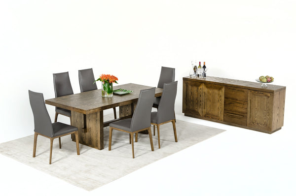 Modrest Cologne Modern White Wash Oak Dining Table Model VGVCT8962