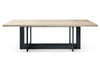 T8963 Sample Natural Oak + Black Metal Dining Table