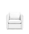 Divani Casa Tamworth Modern White Leather Swivel Lounge Chair Model VGEVN912-WHT-CH