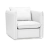 Divani Casa Tamworth Modern White Leather Swivel Lounge Chair Model VGEVN912-WHT-CH