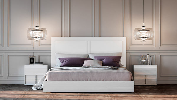 Modrest Nicla Italian Modern White Bed Model VGACNICLA-BED