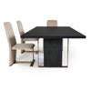 Modrest Tasha Modern Black Ash & Brushed Gold Rectangular Dining Table Model VGVCT2308