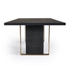Modrest Tasha Modern Black Ash & Brushed Gold Rectangular Dining Table Model VGVCT2308