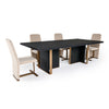 Modrest Tasha Modern Black Ash & Brushed Gold Rectangular Dining Table Model VGVCT2308