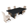 Modrest Tasha Modern Black Ash & Brushed Gold Rectangular Dining Table Model VGVCT2308