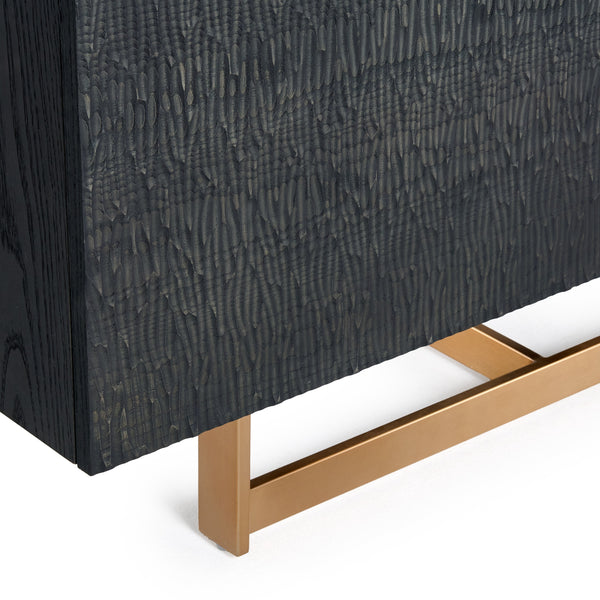 Modrest Tasha Modern Black Ash & Brushed Gold Buffet Model VGVCG2308-BUF