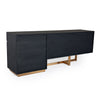 Tasha Modern Black Ash + Brushed Gold Buffet
