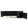 Tasha Modern Black Ash + Brushed Gold Buffet