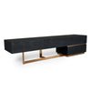 Modrest Tasha Modern Black Ash & Brushed Gold Tv Stand Model VGVCTV2308