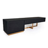 Modrest Tasha Modern Black Ash & Brushed Gold Tv Stand Model VGVCTV2308