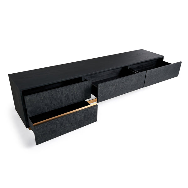 Modrest Tasha Modern Black Ash & Brushed Gold Tv Stand Model VGVCTV2308