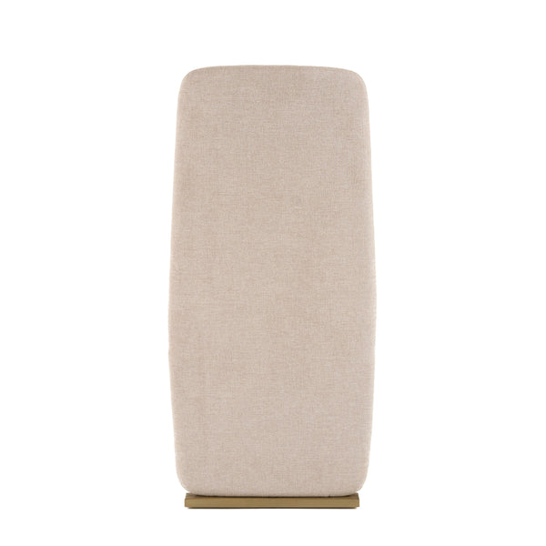 Modrest Tasha Modern Beige Linen & Brushed Brass Dining Chair (Set Of 2) Model VGVC-B2133-BGELN