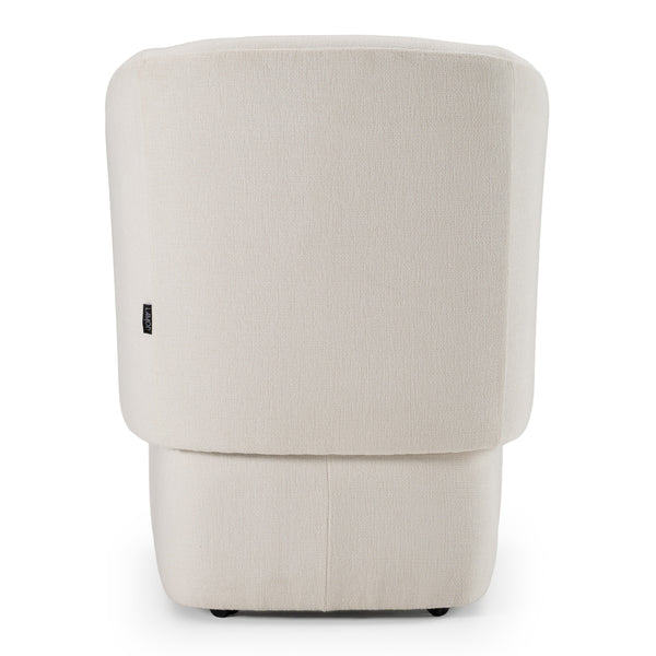 Modrest Tassell Modern Ivory Fabric Dining Chair With Castor Wheels Model VGKK-KF.Y2219-IVY