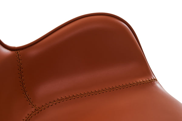 Tayla Modern Cognac Eco-Leather Dining Chair