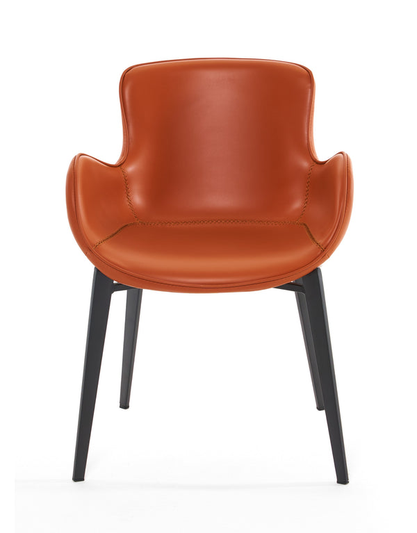Tayla Modern Cognac Eco-Leather Dining Chair