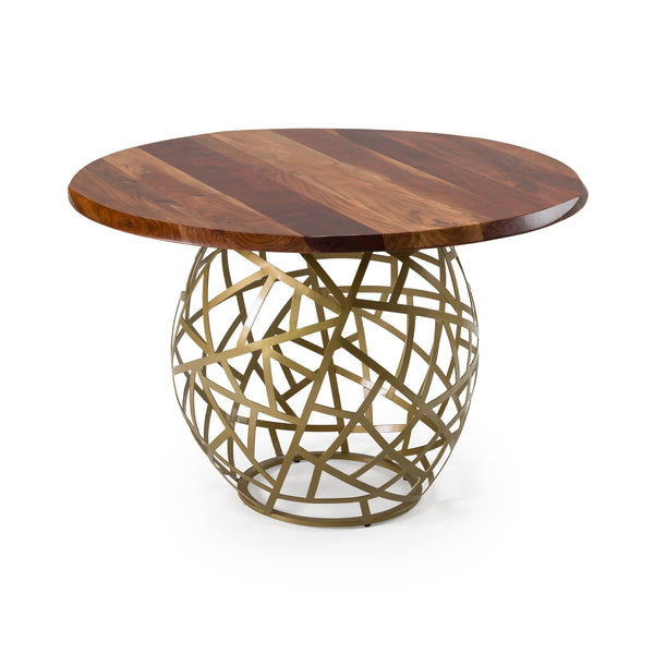 Modrest Taylor Round 47" Live Edge Dining Table Model VGEDRTLE160002-SML-BRN-DT