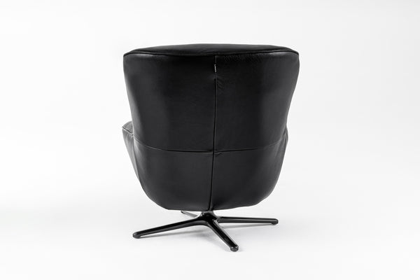 Modrest Theo Modern Black Leather Accent Chair Model VGKK-KFA1099-BLK-CH