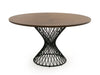 Modrest Theresa Modern Round Walnut & Black Table Model VGMAMIT-5210