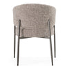 Thomas Modern Grey Fabric + Pewter Dining Chair