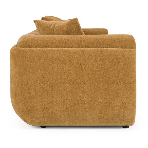 Tiene Modern Orange Fabric 4-Seat Sofa