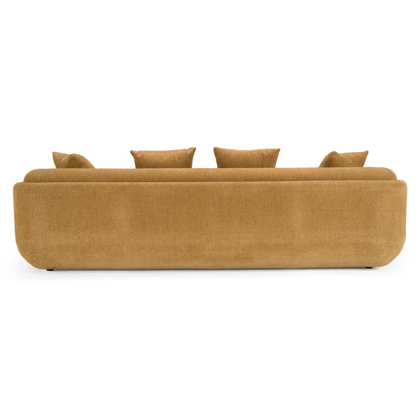 Tiene Modern Orange Fabric 4-Seat Sofa