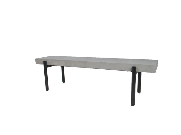 Modrest Timlin Modern Concrete & Metal Bench Model VGGRTIMLIN-GRY-BENCH