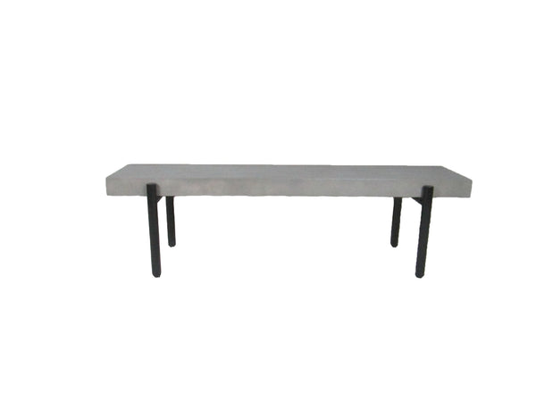 Modrest Timlin Modern Concrete & Metal Bench Model VGGRTIMLIN-GRY-BENCH