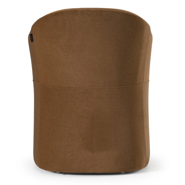 Modrest Timothy Modern Brown Fabric Dining Chair With Castor Wheels Model VGKK-KF.Y2151-BRN