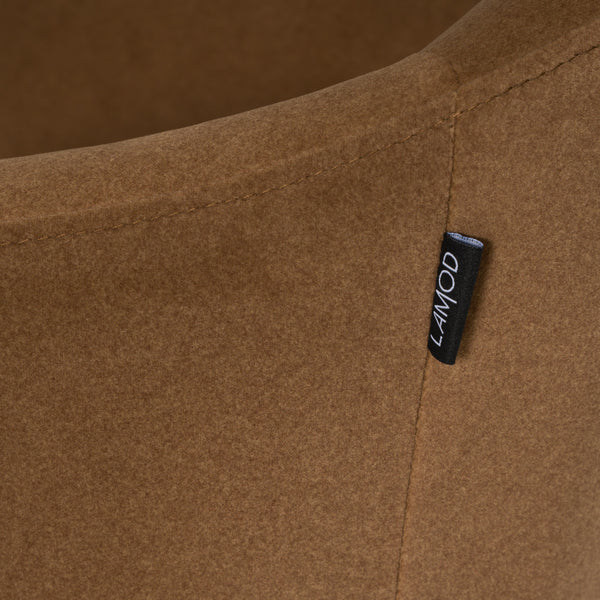 Modrest Timothy Modern Brown Fabric Dining Chair With Castor Wheels Model VGKK-KF.Y2151-BRN