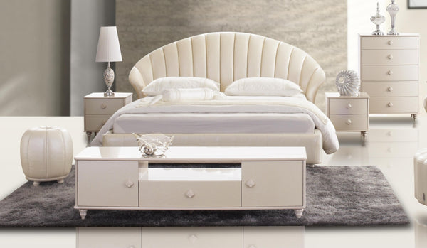 Modrest Tinger Modern Off White Tv Stand Model VGSLE-TINGER-TV