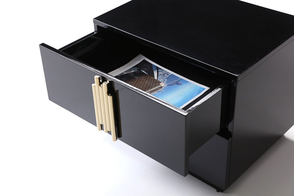 Modrest Token Modern Black & Gold Bed With Nightstands Model VGVCBD815-BLK-BED-2NS-SET