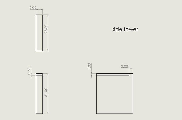 Boston Modern Glass & Faux Concrete Reversible Desk