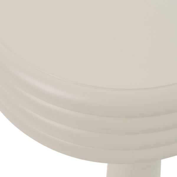 Modrest Townley Contemporary White Round End Table Model VGOD-LZ-252E-WHT