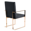 Modrest Trea Modern Black Velvet & Rosegold Dining Chair Model VGVCB0298A-BLK-DC