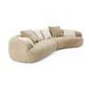 Trevor Modern Tan Fabric Curved Sectional