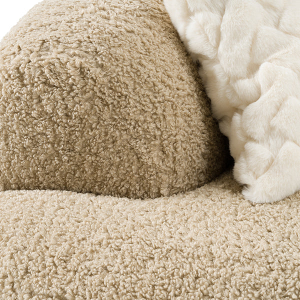 Divani Casa Trevor Modern Tan Fabric Curved Sectional Model VGOD-ZW-24018-BRN