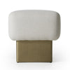 Modrest Triumph Contemporary Off White Fabric & Antique Brass Bench Model VGFA-CH2500