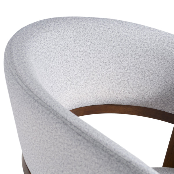 Modrest Truman Mid Century Modern Grey & Walnut Dining Chair Model VGMA-MI-1240