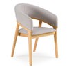 Truman Mid-Century Modern Grey + Natural Oak Dining Chair