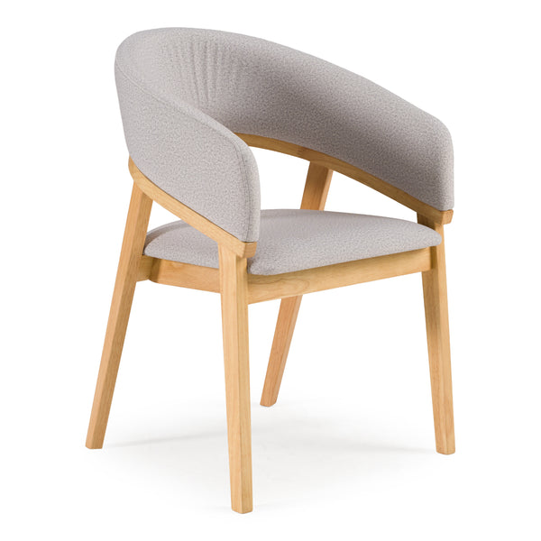 Truman Mid-Century Modern Grey + Natural Oak Dining Chair